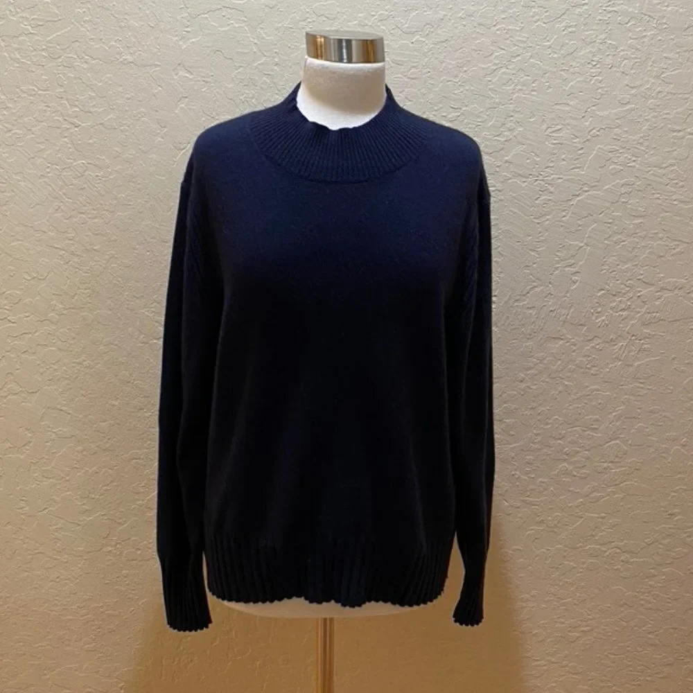 J Crew Navy cashmere mock turtleneck Size XXL